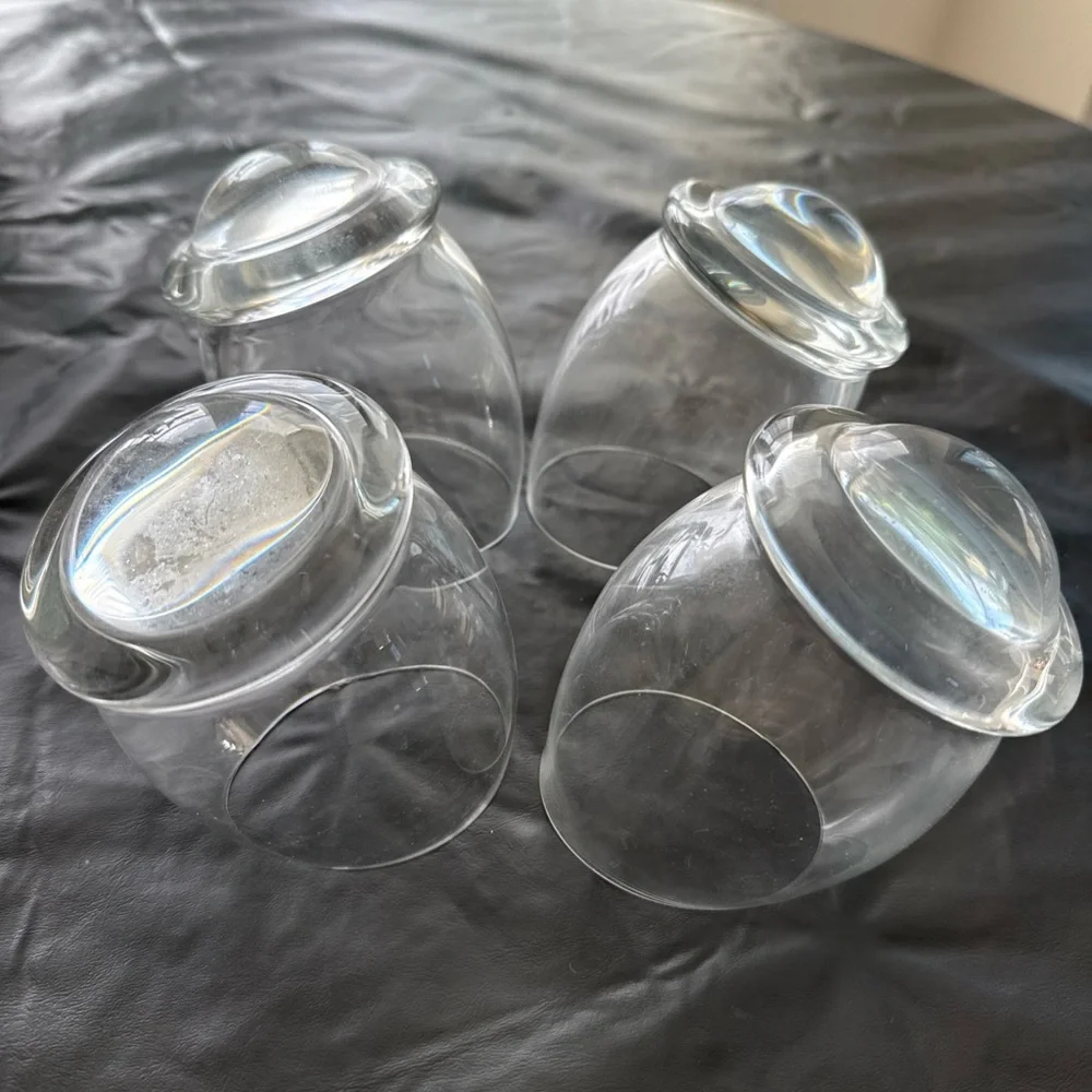 Crate & Barrel Angled Roly Poly Rocking Whiskey Glass Weighted Saturn Base